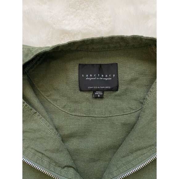Army Green Zip Up Jacket by Sanctuary Size S - Picture 7 of 9
